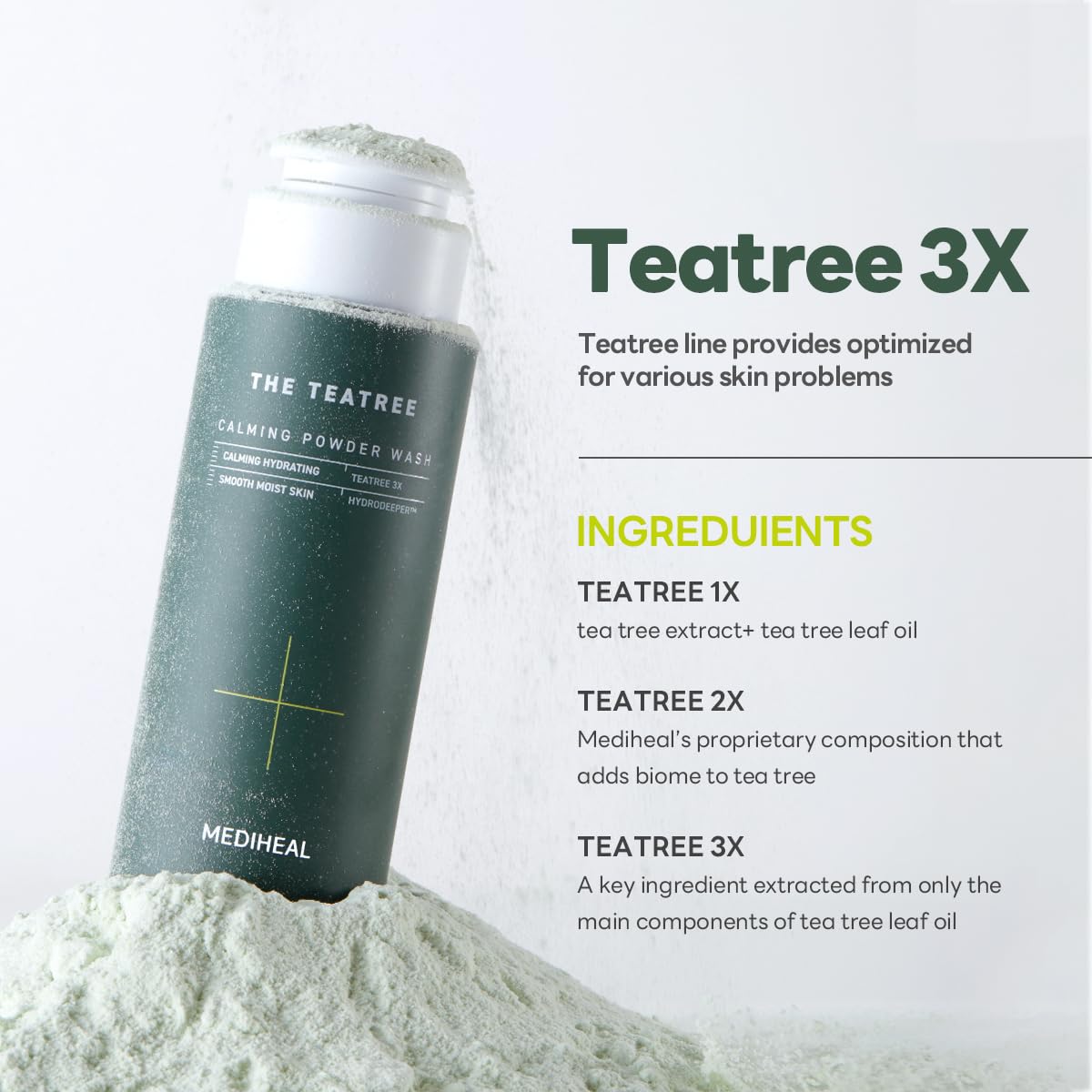 The Teatree Calming Powder Wash – Mediheal US
